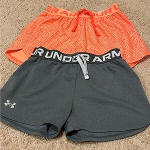 Under Armour Athletic Shorts Orange and Gray